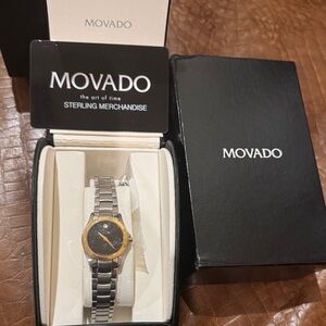 Movado Two-Tone Silver and Gold Women's Watch